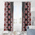 Red Aotearoa Tukutuku and Poutama Motif Window Curtain