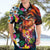 Hawaiian Lei Day Hawaiian Shirt Colorful Plumeria and Volcanic Turtle with Abstract Lava Texture