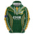 Custom Cook Islands Rugby League Hoodie Tatau Tribal Pattern-Special Edition Green Color