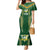 Custom Cook Islands Rugby League Mermaid Dress Tatau Tribal Pattern-Special Edition Green Color