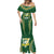 Custom Cook Islands Rugby League Mermaid Dress Tatau Tribal Pattern-Special Edition Green Color