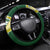 Cook Islands Rugby League Steering Wheel Cover Tatau Tribal Pattern-Special Edition Green Color