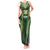 Custom Cook Islands Rugby League Tank Maxi Dress Tatau Tribal Pattern-Special Edition Green Color