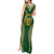 Custom Cook Islands Rugby League Tank Maxi Dress Tatau Tribal Pattern-Special Edition Green Color