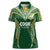 Custom Cook Islands Rugby League Women Polo Shirt Tatau Tribal Pattern-Special Edition Green Color