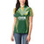 Custom Cook Islands Rugby League Women Polo Shirt Tatau Tribal Pattern-Special Edition Green Color