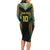 Custom Cook Islands Rugby League Long Sleeve Bodycon Dress Tatau Tribal Pattern-Special Edition Black Color