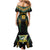 Custom Cook Islands Rugby League Mermaid Dress Tatau Tribal Pattern-Special Edition Black Color