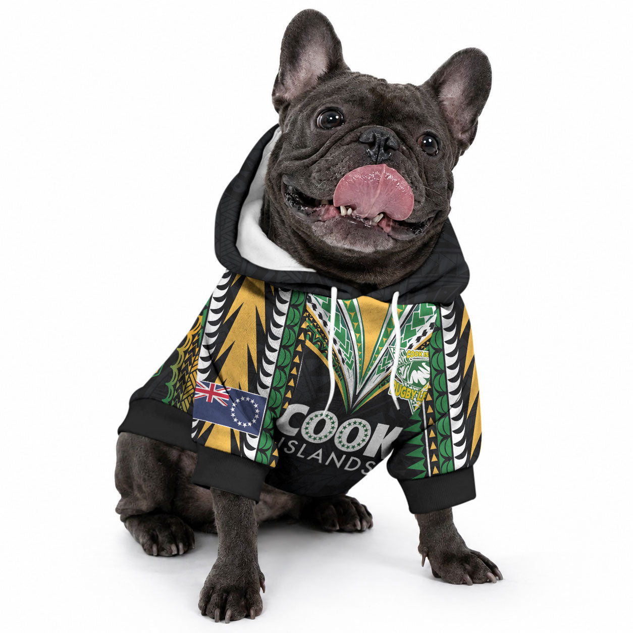 Custom Cook Islands Rugby League Pet Hoodie LT03 - Polynesian Pride