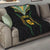 Custom Cook Islands Rugby League Quilt Tatau Tribal Pattern-Special Edition Black Color