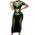 Custom Cook Islands Rugby League Short Sleeve Bodycon Dress Tatau Tribal Pattern-Special Edition Black Color