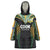 Custom Cook Islands Rugby League Wearable Blanket Hoodie Tatau Tribal Pattern-Special Edition Black Color