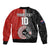 Custom Tonga and New Zealand Rugby Bomber Jacket Maori Mix Ngatu Pattern