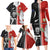 Custom Tonga and New Zealand Rugby Family Matching Long Sleeve Bodycon Dress and Hawaiian Shirt Maori Mix Ngatu Pattern