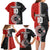 Custom Tonga and New Zealand Rugby Family Matching Long Sleeve Bodycon Dress and Hawaiian Shirt Maori Mix Ngatu Pattern