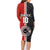 Custom Tonga and New Zealand Rugby Family Matching Long Sleeve Bodycon Dress and Hawaiian Shirt Maori Mix Ngatu Pattern