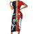 Custom Tonga and New Zealand Rugby Family Matching Short Sleeve Bodycon Dress and Hawaiian Shirt Maori Mix Ngatu Pattern