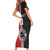 Custom Tonga and New Zealand Rugby Family Matching Short Sleeve Bodycon Dress and Hawaiian Shirt Maori Mix Ngatu Pattern