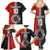 Custom Tonga and New Zealand Rugby Family Matching Summer Maxi Dress and Hawaiian Shirt Maori Mix Ngatu Pattern