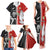 Custom Tonga and New Zealand Rugby Family Matching Tank Maxi Dress and Hawaiian Shirt Maori Mix Ngatu Pattern