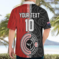 Custom Tonga and New Zealand Rugby Hawaiian Shirt Maori Mix Ngatu Pattern LT03 - Polynesian Pride