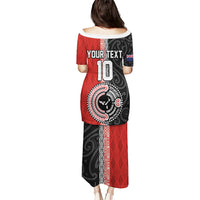 Custom Tonga and New Zealand Rugby Puletasi Maori Mix Ngatu Pattern LT03 - Polynesian Pride