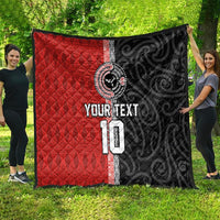 Custom Tonga and New Zealand Rugby Quilt Maori Mix Ngatu Pattern LT03 - Polynesian Pride