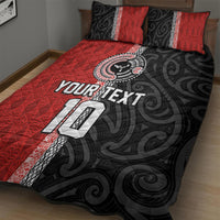 Custom Tonga and New Zealand Rugby Quilt Bed Set Maori Mix Ngatu Pattern LT03 - Polynesian Pride