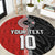 Custom Tonga and New Zealand Rugby Round Carpet Maori Mix Ngatu Pattern