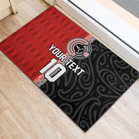 Custom Tonga and New Zealand Rugby Rubber Doormat Maori Mix Ngatu Pattern LT03 - Polynesian Pride