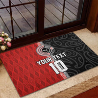 Custom Tonga and New Zealand Rugby Rubber Doormat Maori Mix Ngatu Pattern LT03 - Polynesian Pride