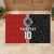 Custom Tonga and New Zealand Rugby Rubber Doormat Maori Mix Ngatu Pattern