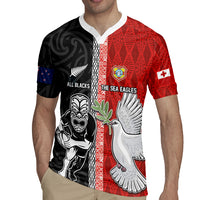 Custom Tonga and New Zealand Rugby Rugby Jersey Maori Mix Ngatu Pattern LT03 - Polynesian Pride