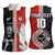 Custom Tonga and New Zealand Rugby Women Sleeveless Polo Shirt Maori Mix Ngatu Pattern