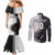 Custom Fiji and New Zealand Rugby Couples Matching Mermaid Dress and Long Sleeve Button Shirt Tapa Mix Maori Pattern