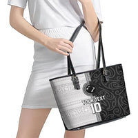 Custom Fiji and New Zealand Rugby Leather Tote Bag Tapa Mix Maori Pattern LT03 - Polynesian Pride