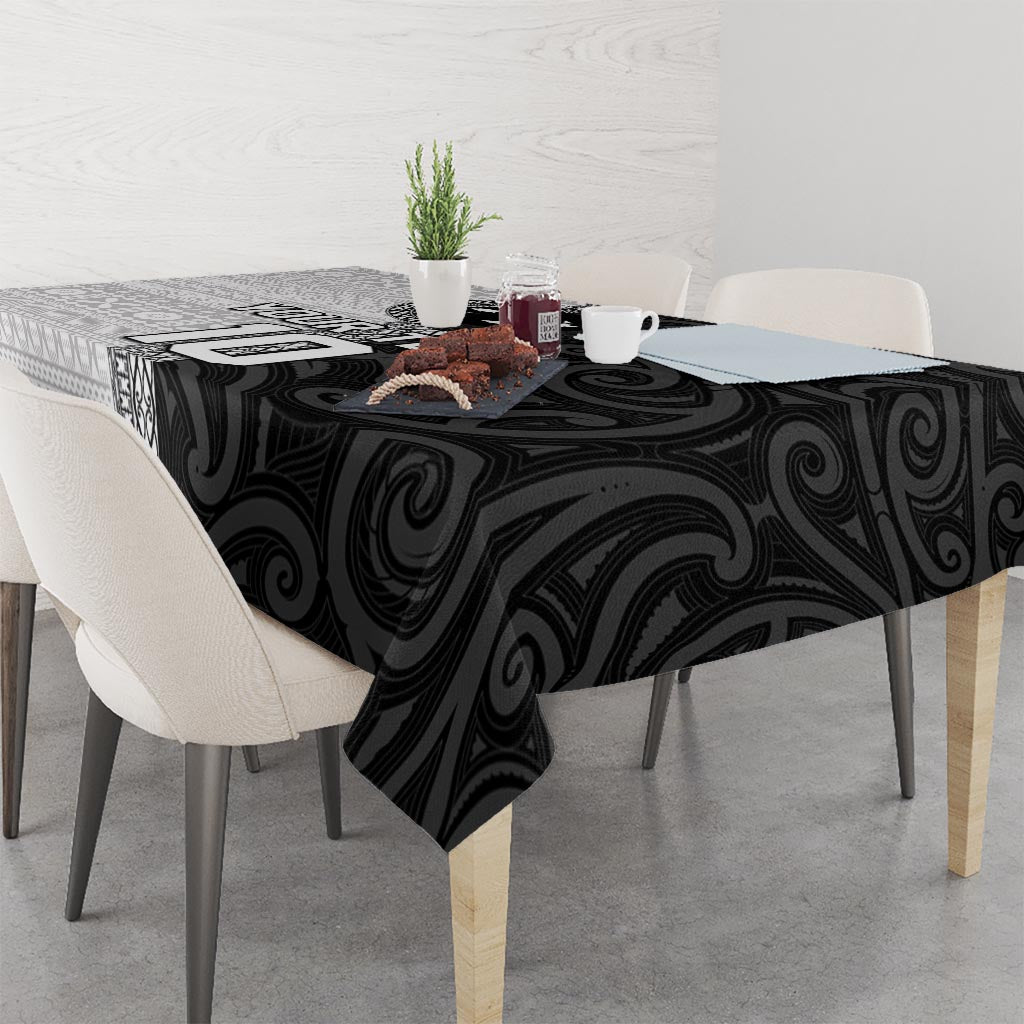 Custom Fiji and New Zealand Rugby Tablecloth Tapa Mix Maori Pattern LT03 - Polynesian Pride