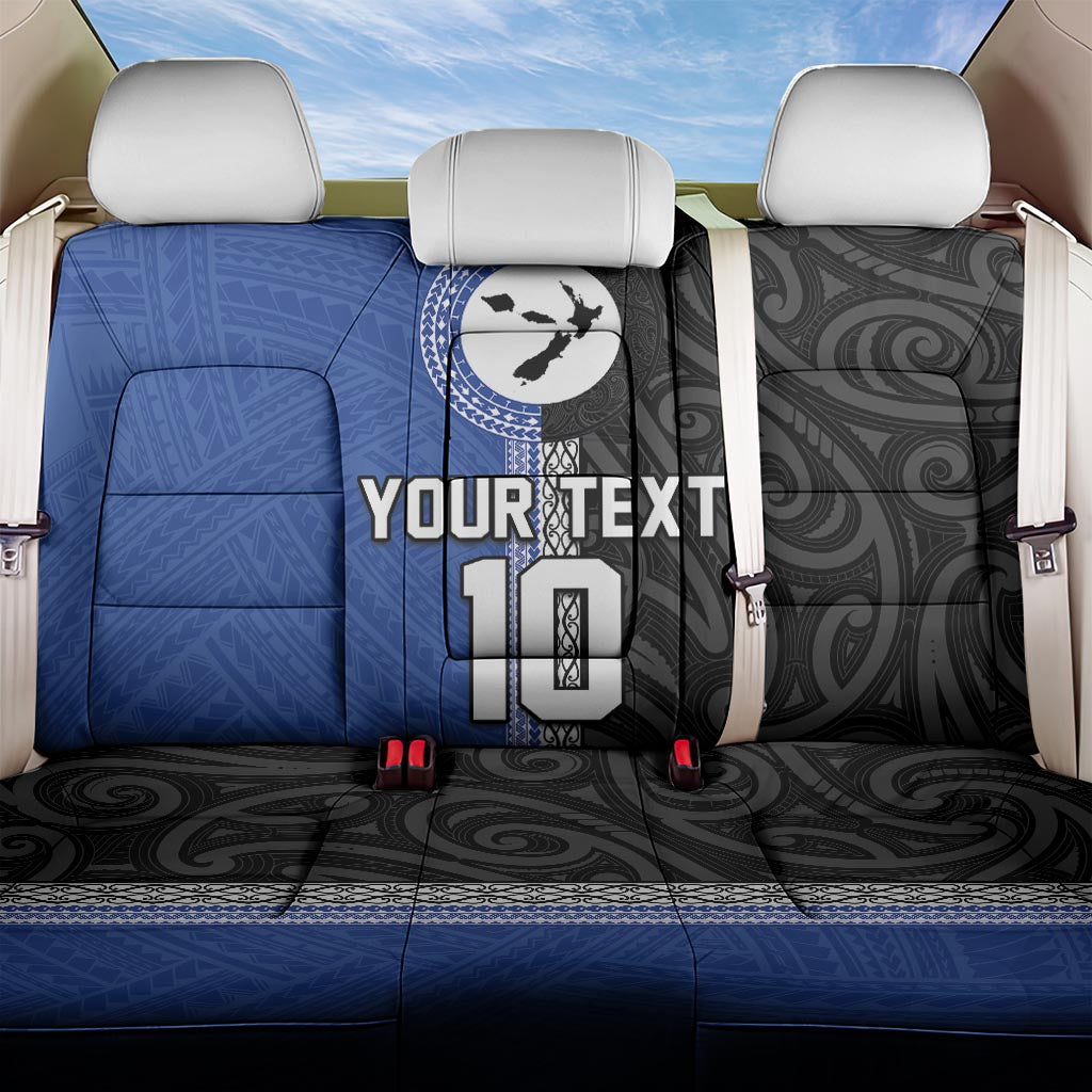 Custom Samoa and New Zealand Rugby Back Car Seat Cover Teuila Samoan and Maori Warrior LT03 One Size Black - Polynesian Pride