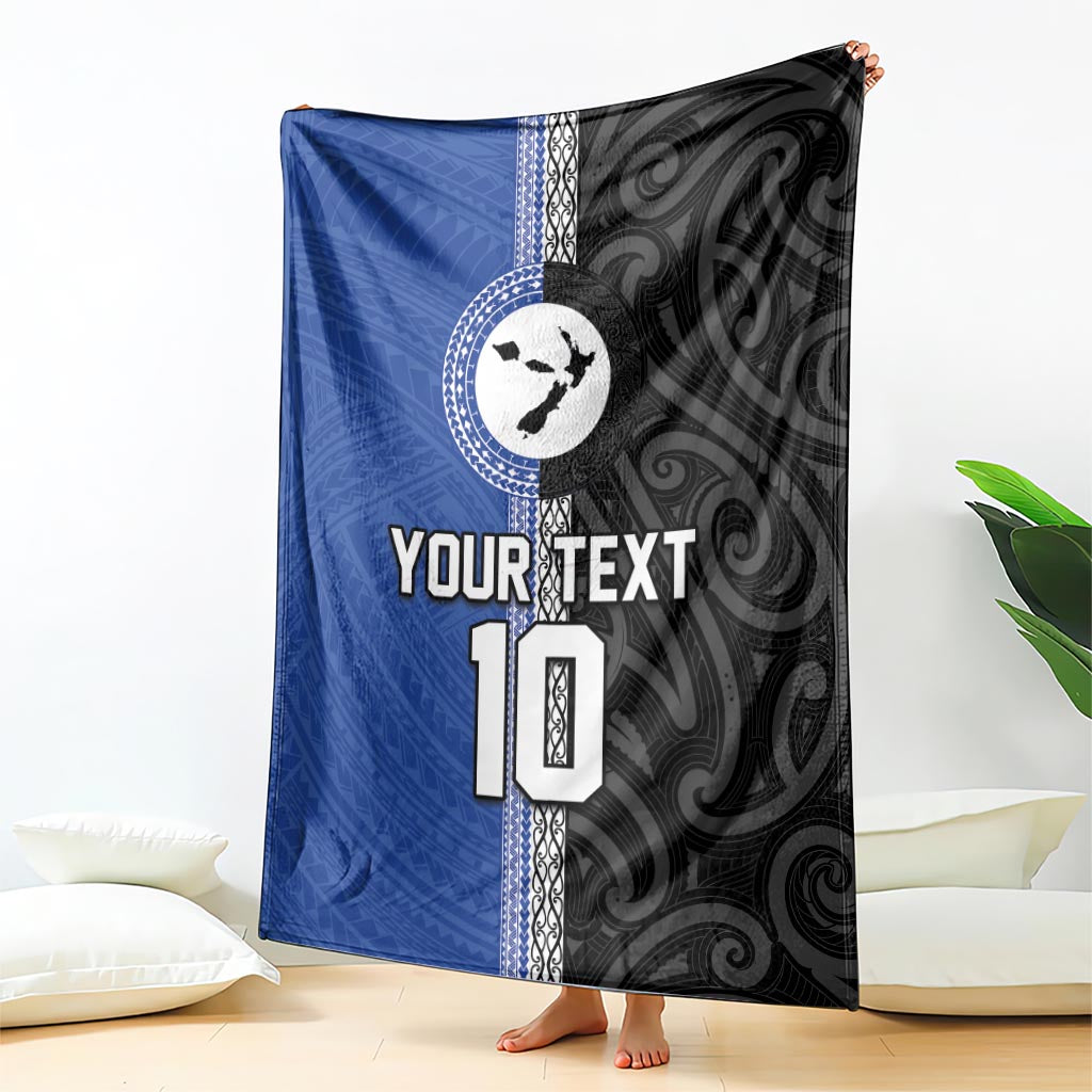Custom Samoa and New Zealand Rugby Blanket Teuila Samoan and Maori Warrior LT03 - Polynesian Pride