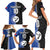 Custom Samoa and New Zealand Rugby Family Matching Short Sleeve Bodycon Dress and Hawaiian Shirt Teuila Samoan and Maori Warrior