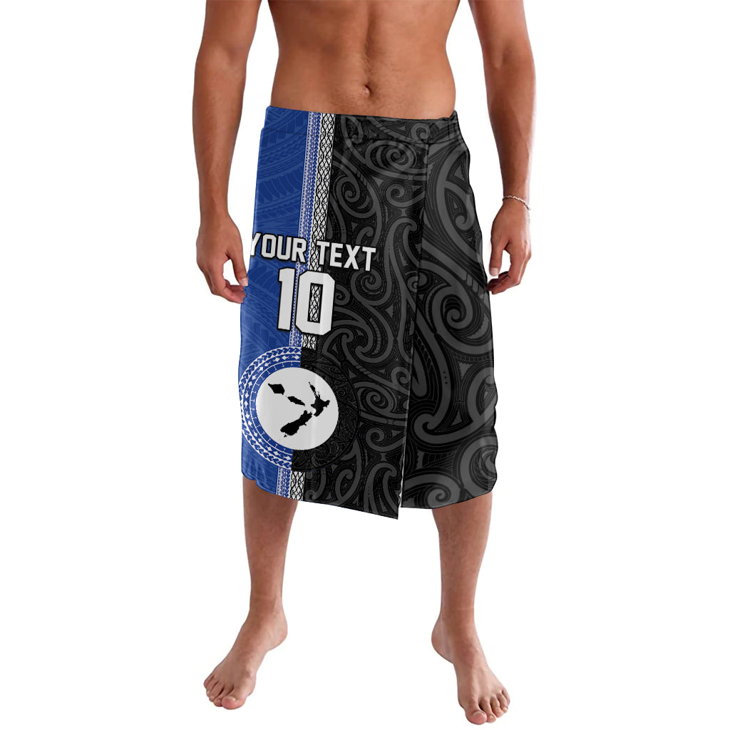 Custom Samoa and New Zealand Rugby Lavalava Teuila Samoan and Maori Warrior LT03 Black - Polynesian Pride