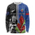 Custom Samoa and New Zealand Rugby Long Sleeve Shirt Teuila Samoan and Maori Warrior