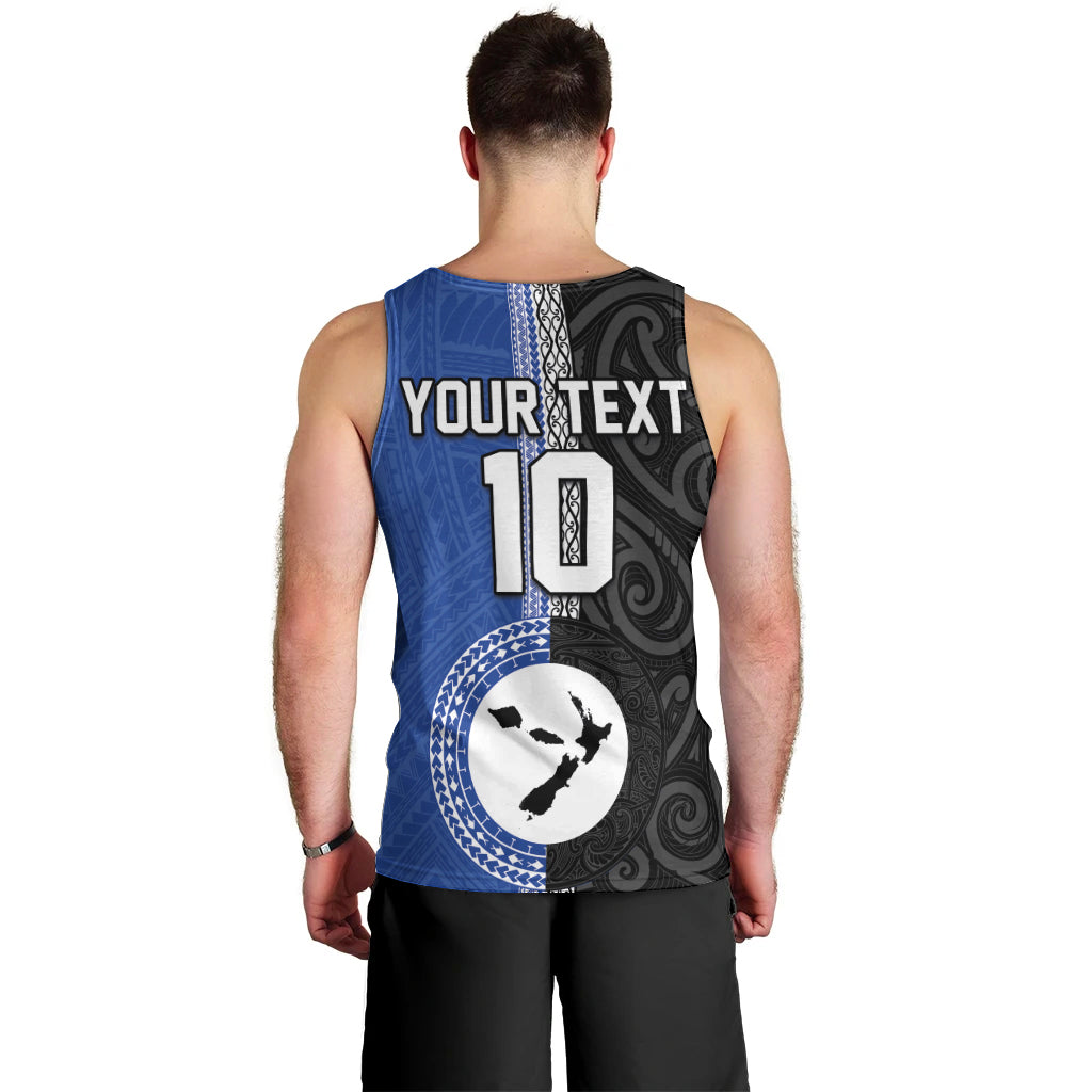Custom Samoa and New Zealand Rugby Men Tank Top Teuila Samoan and Maori Warrior LT03 - Polynesian Pride