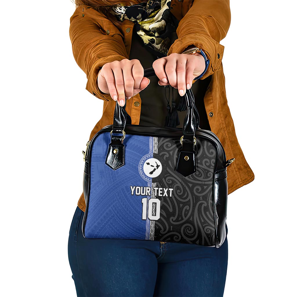 Custom Samoa and New Zealand Rugby Shoulder Handbag Teuila Samoan and Maori Warrior LT03 One Size Black - Polynesian Pride