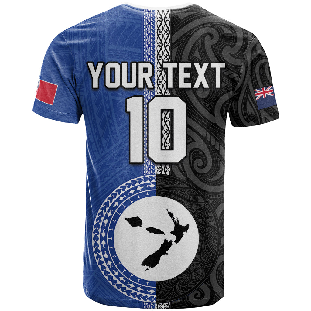 Custom Samoa and New Zealand Rugby T Shirt Teuila Samoan and Maori Warrior LT03 - Polynesian Pride