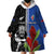 Custom Samoa and New Zealand Rugby Wearable Blanket Hoodie Teuila Samoan and Maori Warrior