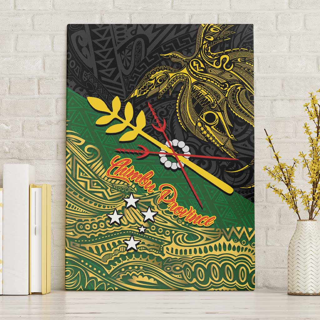 Chimpu Province Papua New Guinea Canvas Wall Art Bird-of-paradise Art Tattoo and Melanesian Motifs LT03 Without Frame Black - Polynesian Pride