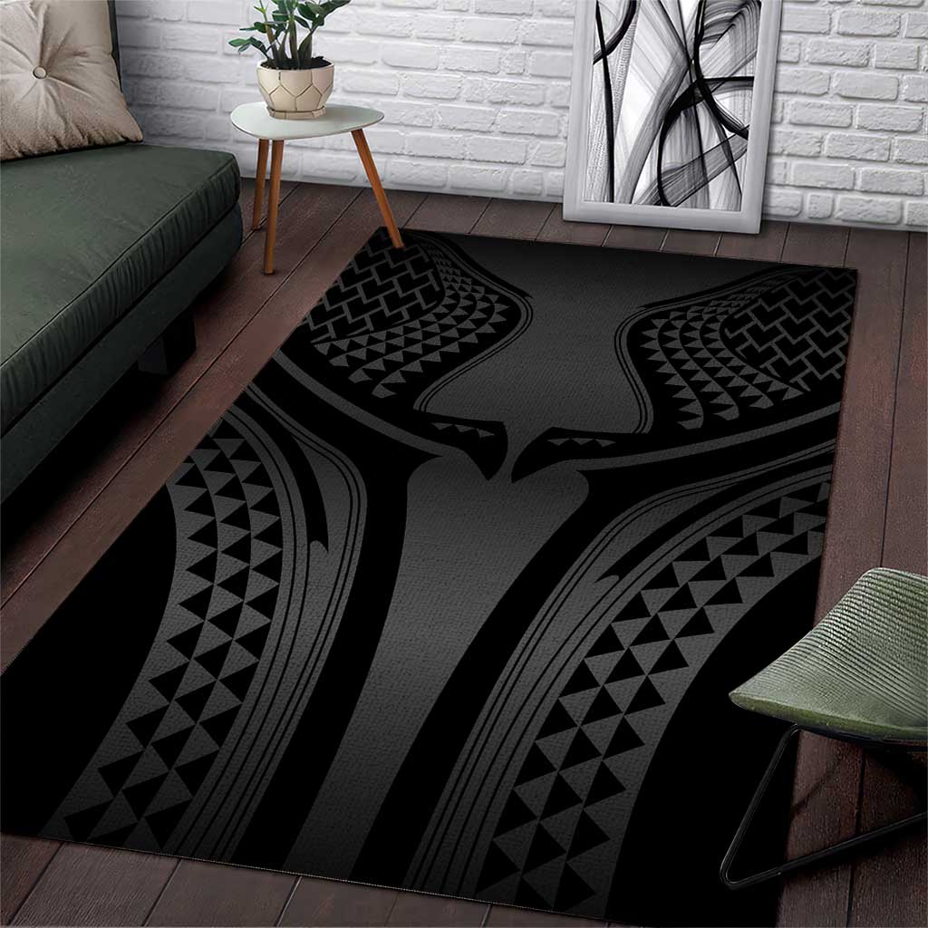 Hawaiian Kakau Art Tattoos Aquaman Style Area Rug Special Edition LT03 Black - Polynesian Pride