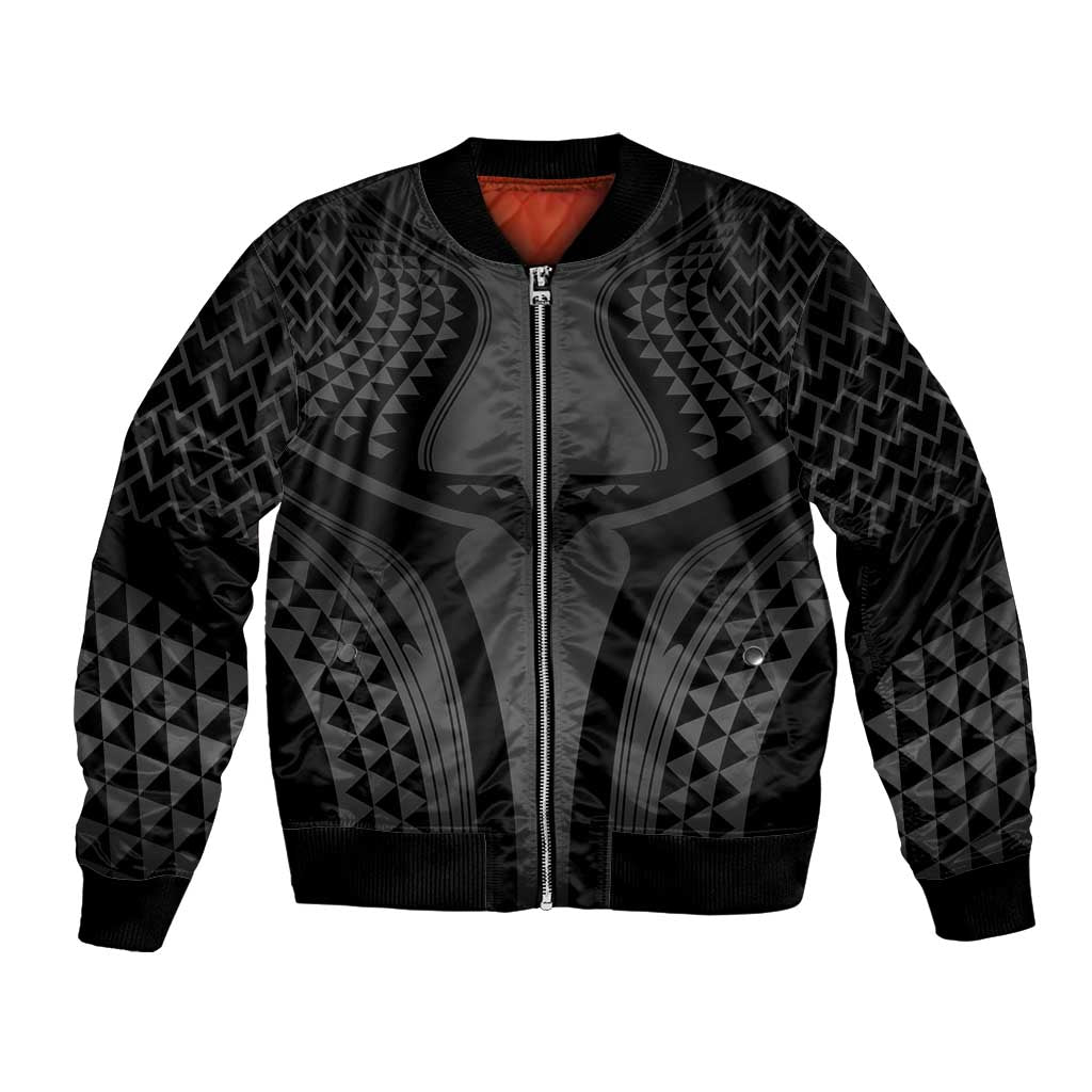 Hawaiian Kakau Art Tattoos Aquaman Style Bomber Jacket Special Edition LT03 Unisex Black - Polynesian Pride