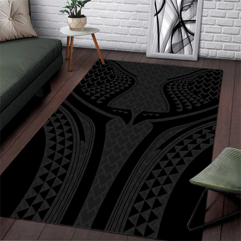 Hawaiian Kakau Art Tattoos Aquaman Style Area Rug Black Version LT03 Black - Polynesian Pride